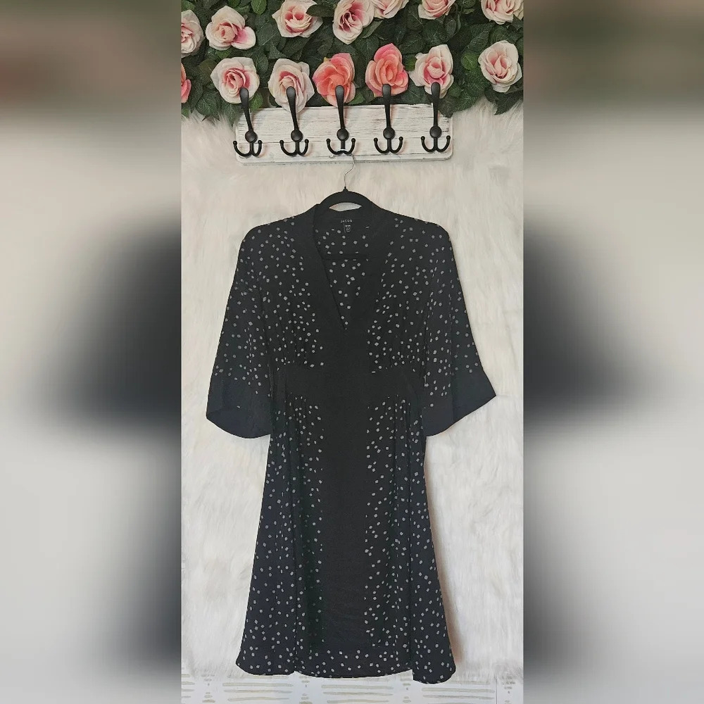 Jacob Confetti V-Neck Mini Tunic Dress (100% Silk) - Picture 3 of 6